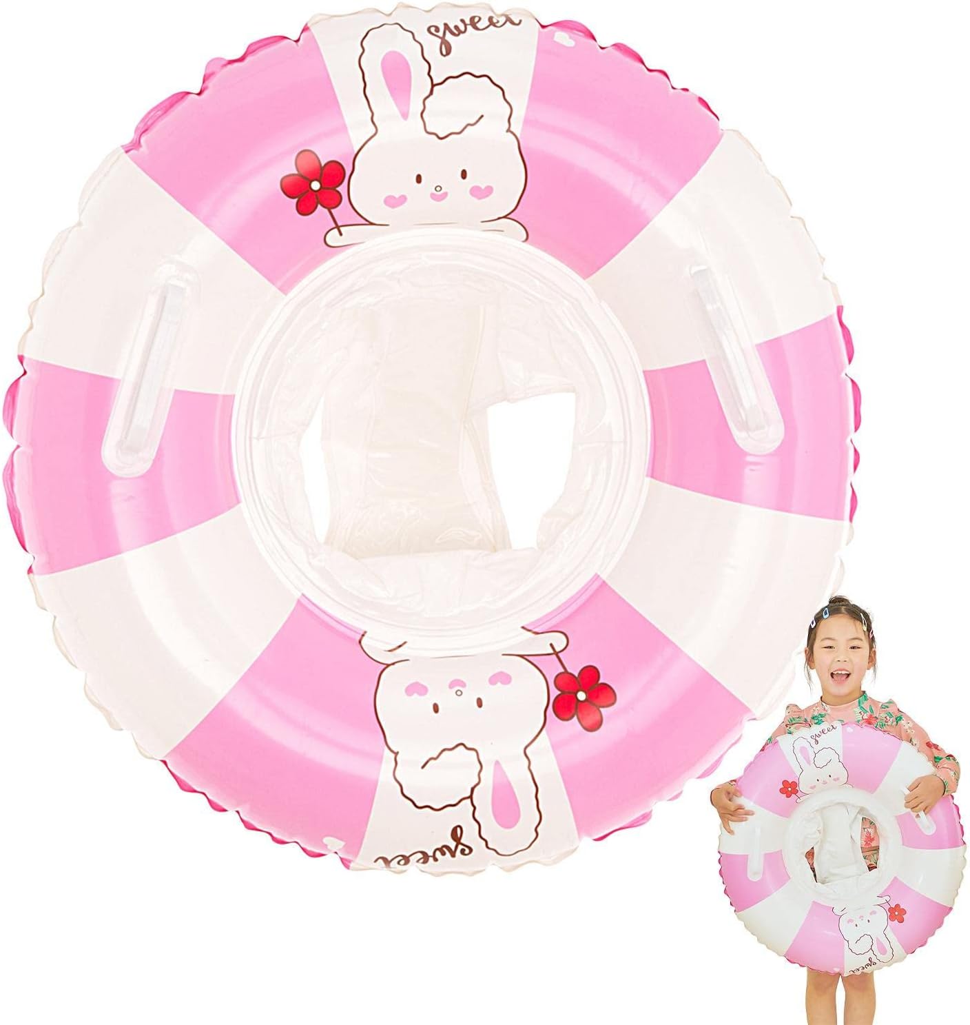 Colac cu chilotel si manere, 1-5 ani, Iepuras Roz 01