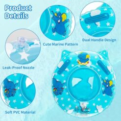 Colac cu chilotel si manere, 6 luni-3 ani, Elefant, Albastru