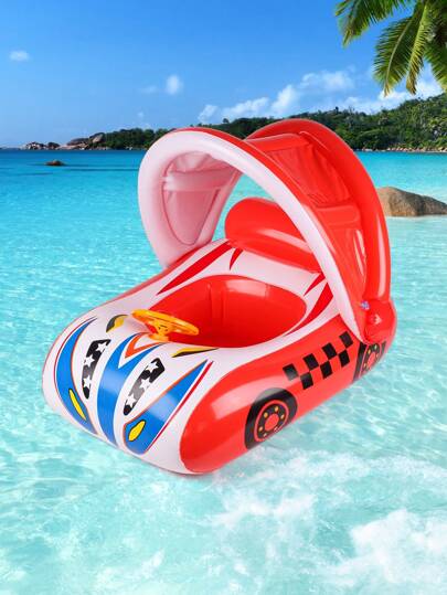 Colac gonflabil cu parasolar si volan, Masinuta