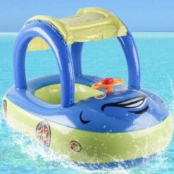 Colac gonflabil cu parasolar si volan, Masinuta-Albastru