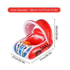 Colac gonflabil cu parasolar si volan, Masinuta