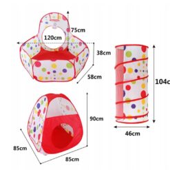 Cort de joaca si tunel pentru copii 3 in 1, 310 cm 01