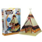 Cort indian pentru copii, cu 60 bile colorate