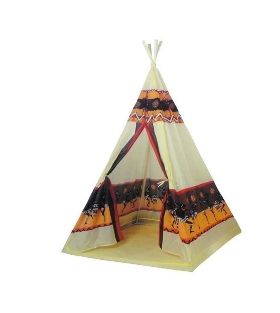 Cort indian pentru copii, cu 60 bile colorate 01