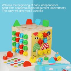 Cub multifunctional cu 5 activitati de tip Montessori, 3 ani+ 01