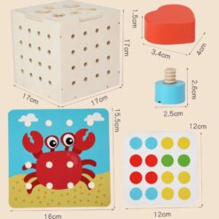 Cub multifunctional cu 5 activitati de tip Montessori, 3 ani+ 01