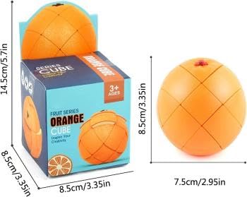 Un clasic printre jocurile educative si de stimulare a inteilgentei. Model cu Portocala, arata atat de realist incat de la distanta nici nu vei realiza ca este un cub rubik. O surpriza deosebita! Cubul Rubik in forma de fructe delicios si apetisant. Plastic ABS de inalta calitate, foarte placut la atingere. O adevarate desfatare senzoriala si total antistress, acest cub rubik. Desi nu este chiar usor de rezolvat, va fi extrem de distractiv sa incerci. Cu fatete mate si foarte placute la atingere. Dimensiuni: 76 ×76 ×80 mm Sistem special pentru a evita blocajele; Suprafata mata, fara stickere; Margini rotunjite; Plastic ABS de calitate; Potrivit atat pentru incepatori cat si pentru nivelul intermediar. Un cub de o calitate foarte buna la un pret accesibil.