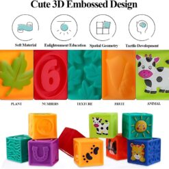 Jucarie educativa bebe, set 9 cuburi moi, 6 luni+ 001