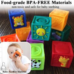 Jucarie educativa bebe, set 9 cuburi moi, 6 luni+ 001