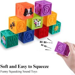 Jucarie educativa bebe, set 9 cuburi moi, 6 luni+ 001