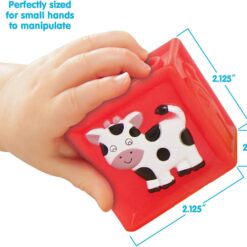 Jucarie educativa bebe, set 9 cuburi moi, 6 luni+