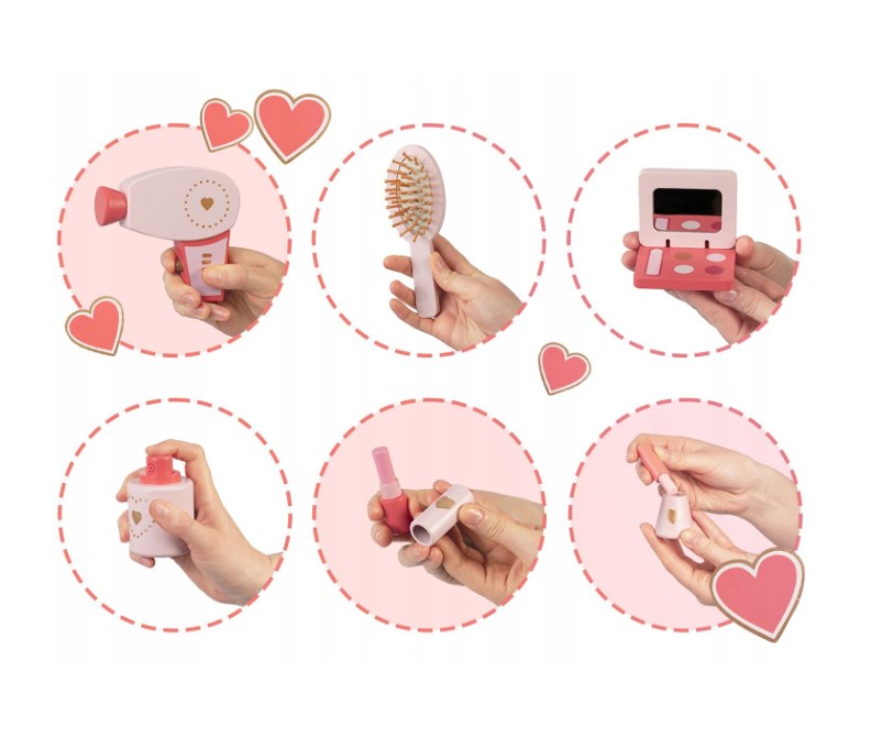 Jucarie educativa din lemn, Masuta de machiaj, 4ani+ 01