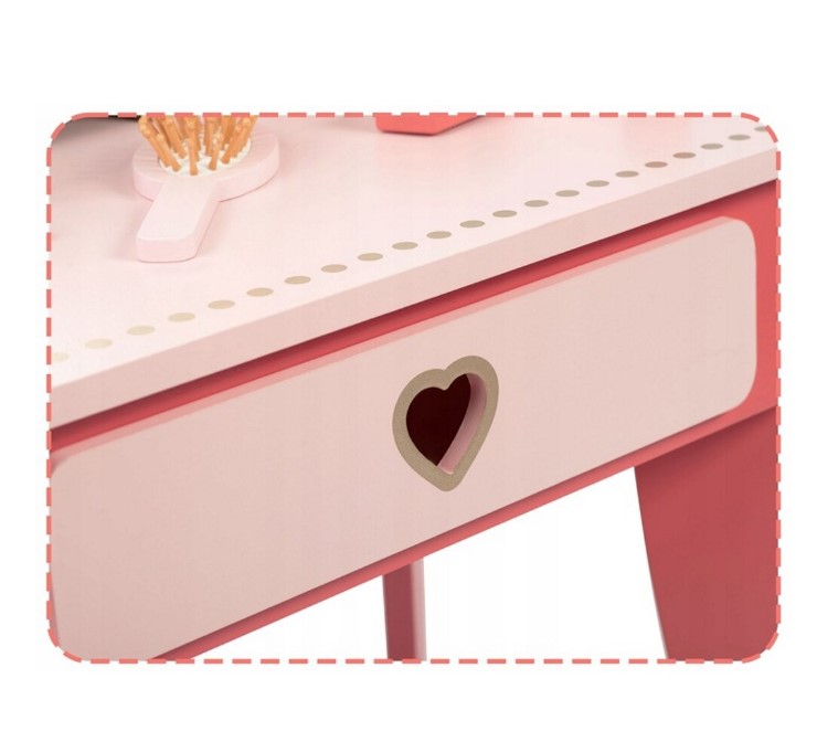 Jucarie educativa din lemn, Masuta de machiaj, 4ani+ 01