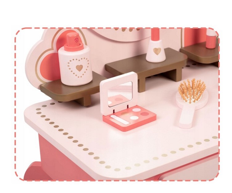 Jucarie educativa din lemn, Masuta de machiaj, 4ani+ 01
