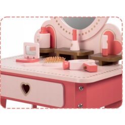 Jucarie educativa din lemn, Masuta de machiaj, 4ani+ 01