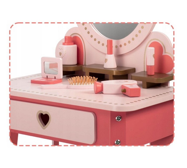 Jucarie educativa din lemn, Masuta de machiaj, 4ani+ 01