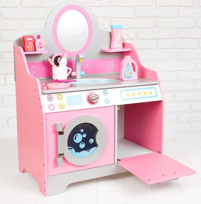 Jucarie educativa din lemn, Set de ingrijire si curatenie, 3ani 010