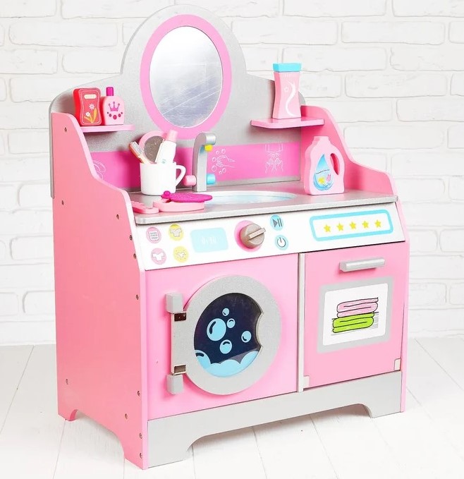 Jucarie educativa din lemn, Set de ingrijire si curatenie, 3ani 010