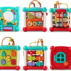 Jucarie interactiva pentru bebelusi, cub de activități 15-în-1, 6 luni+ 02