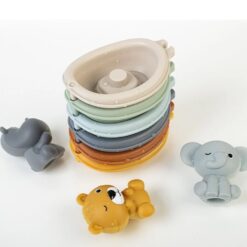 Set 6 papusi pentru mana, marionete si jucarie de baie, 18 luni+ 01