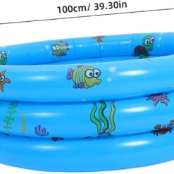 Piscina gonflabila cu podea moale 100 x 35 cm, Albastru