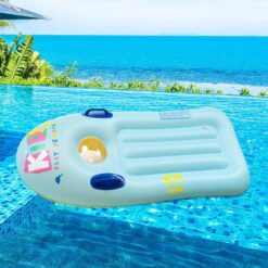 Placa de inot gonflabila cu manere pentru copii, 120 x 60 cm, Albastru