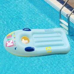 Placa de inot gonflabila cu manere pentru copii, 120 x 60 cm, Albastru