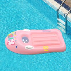Placa de inot gonflabila cu manere pentru copii, 120 x 60 cm, Roz