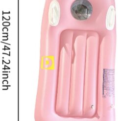 Placa de inot gonflabila cu manere pentru copii, 120 x 60 cm, Roz