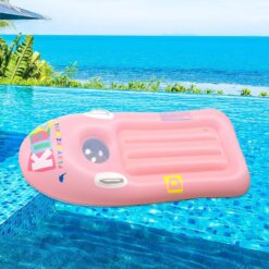 Placa de inot gonflabila cu manere pentru copii, 120 x 60 cm, Roz