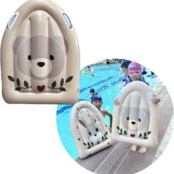 Placa gonflabila de inot cu manere pentru copii, Bej