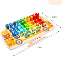 Puzzle cu imagine de asociere, joc logaritmic, 6 in 1 activitati, 3 ani, Autobuz 01