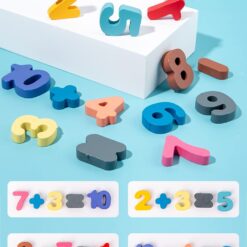 Puzzle cu imagine de asociere, joc logaritmic, 7 in 1 activitati, 3 ani 01