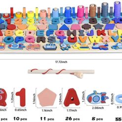 Puzzle cu imagine de asociere, joc logaritmic, 7 in 1 activitati, 3 ani 01