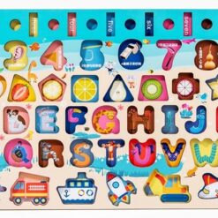 Puzzle cu imagine de asociere, joc logaritmic, 7 in 1 activitati, 3 ani 01