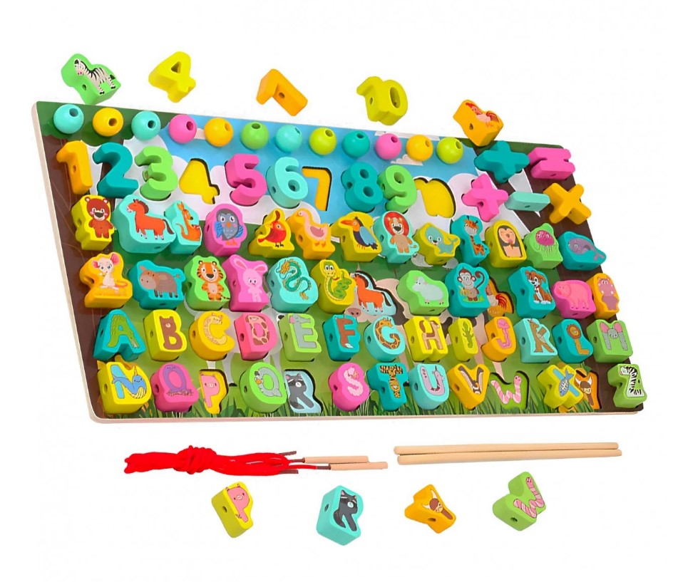 Puzzle cu imagine de asociere, joc logaritmic, 8 in 1 activitati, 3 ani 01