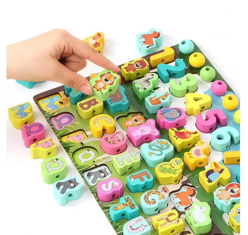 Puzzle cu imagine de asociere, joc logaritmic, 8 in 1 activitati, 3 ani 01