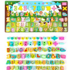 Puzzle cu imagine de asociere, joc logaritmic, 8 in 1 activitati, 3 ani 01