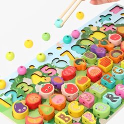 Puzzle cu imagine de asociere, joc logaritmic, 8 in 1 activitati, 3 ani 01