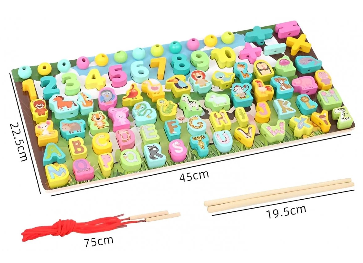 Puzzle cu imagine de asociere, joc logaritmic, 8 in 1 activitati, 3 ani 01