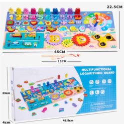 Puzzle, joc logaritmic montessori, 8 in 1 activitati, 3 ani 01