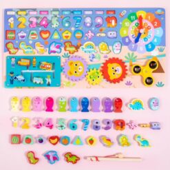 Puzzle, joc logaritmic montessori, 8 in 1 activitati, 3 ani 01