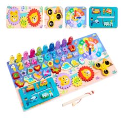 Puzzle, joc logaritmic montessori, 8 in 1 activitati, 3 ani 01