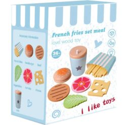 Set Hamburger din lemn cu accesorii pentru copii, 3 ANI 04