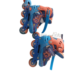 Set Role reglabile, Convertibile, 2 IN 1, si echipament protectie, 30-34 cm, Albastru