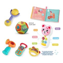 Set cu 6 jucarii interactive si senzoriale pentru bebelusi, 0 luni+ 001