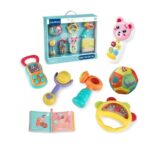 Set cu 6 jucarii interactive si senzoriale pentru bebelusi, 0 luni+