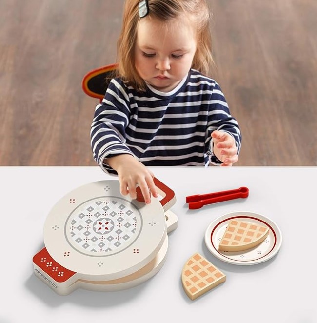 Set de gatit din lemn, Aparat de facut vafe, 3 ANI 01