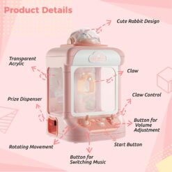 Set jucarii interactive pentru Copii, Gashapon Capsules, 3-6 ani, Roz 01