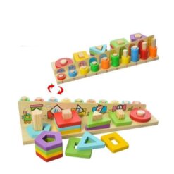 Sortator forme geometrice, joc logaritmic, 2 in 1 activitati, 3 ani 05